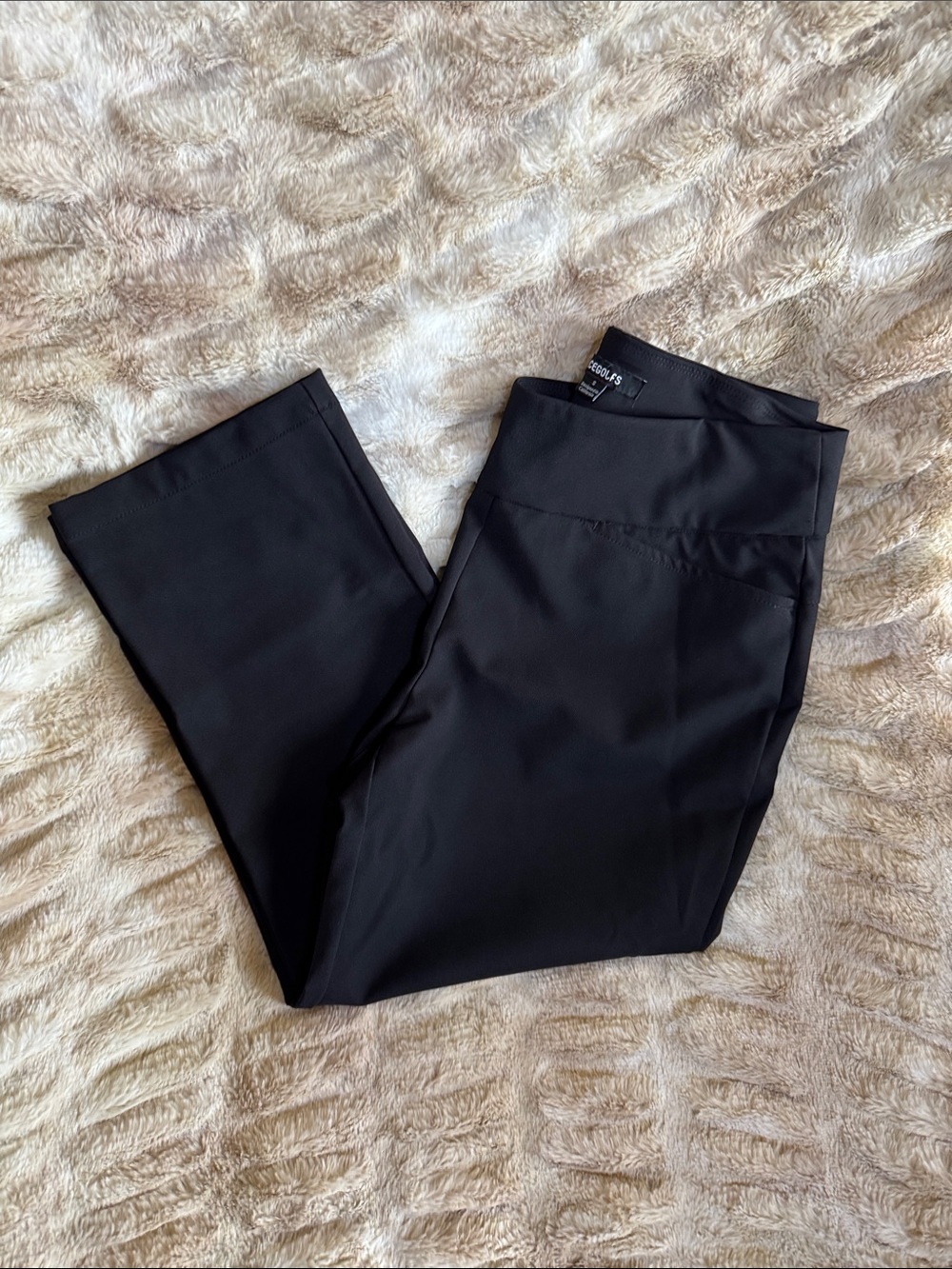Acegolfs Eagle Performance Stretch Black Capri Pants